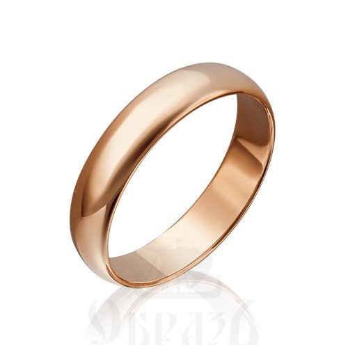 обручальное кольцо ширина 4,0 мм золото 585 проба красного цвета (01-3921-00-000-1110-11)